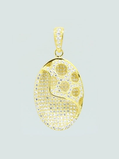 925 Sterling Silver CZ Pave Pendant