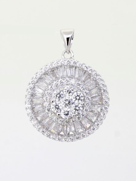 925 Sterling Silver CZ Pendant