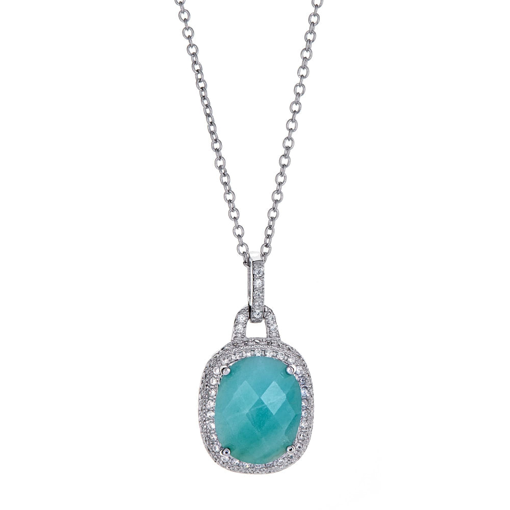 925 Sterling Silver Natural Stone Pendant