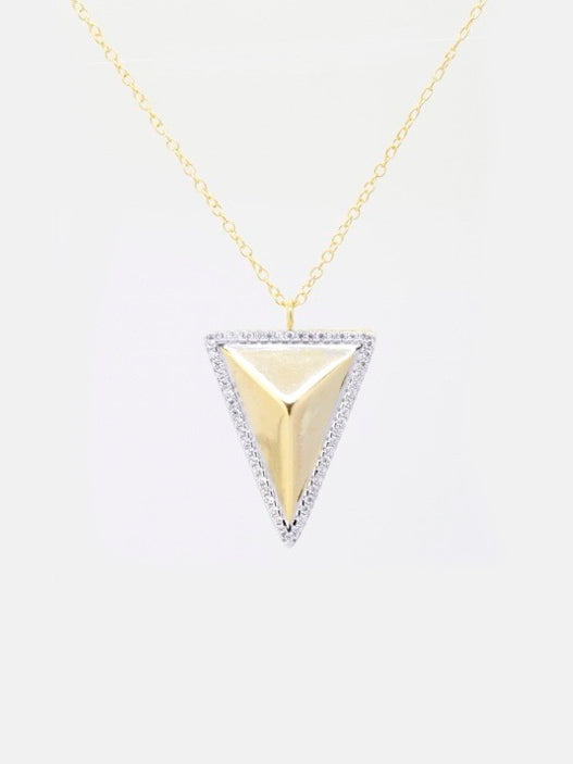 925 Sterling Silver  Pyramid Style Necklace