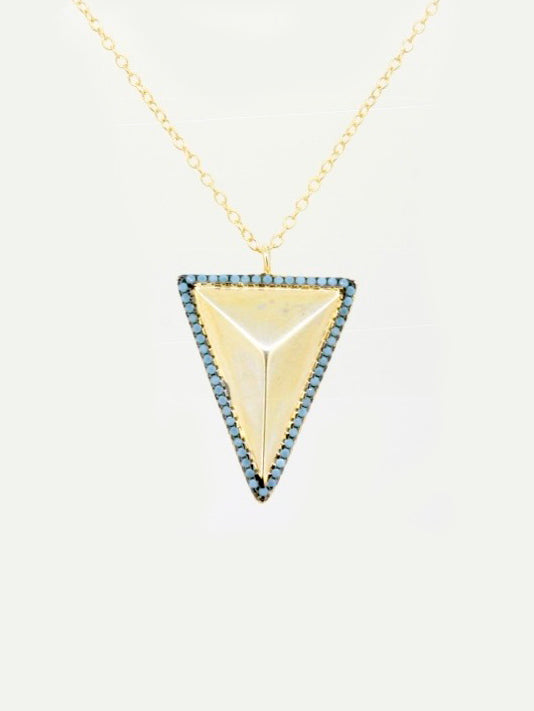 925 Sterling Silver  Pyramid Style Necklace