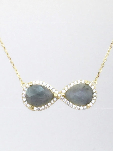 925 Sterling Silver Natural Stone Necklace