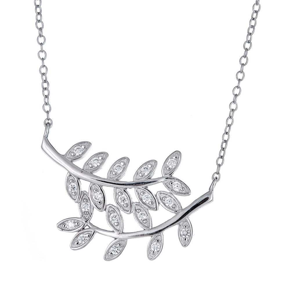 925 Sterling Silver Leaf Necklace