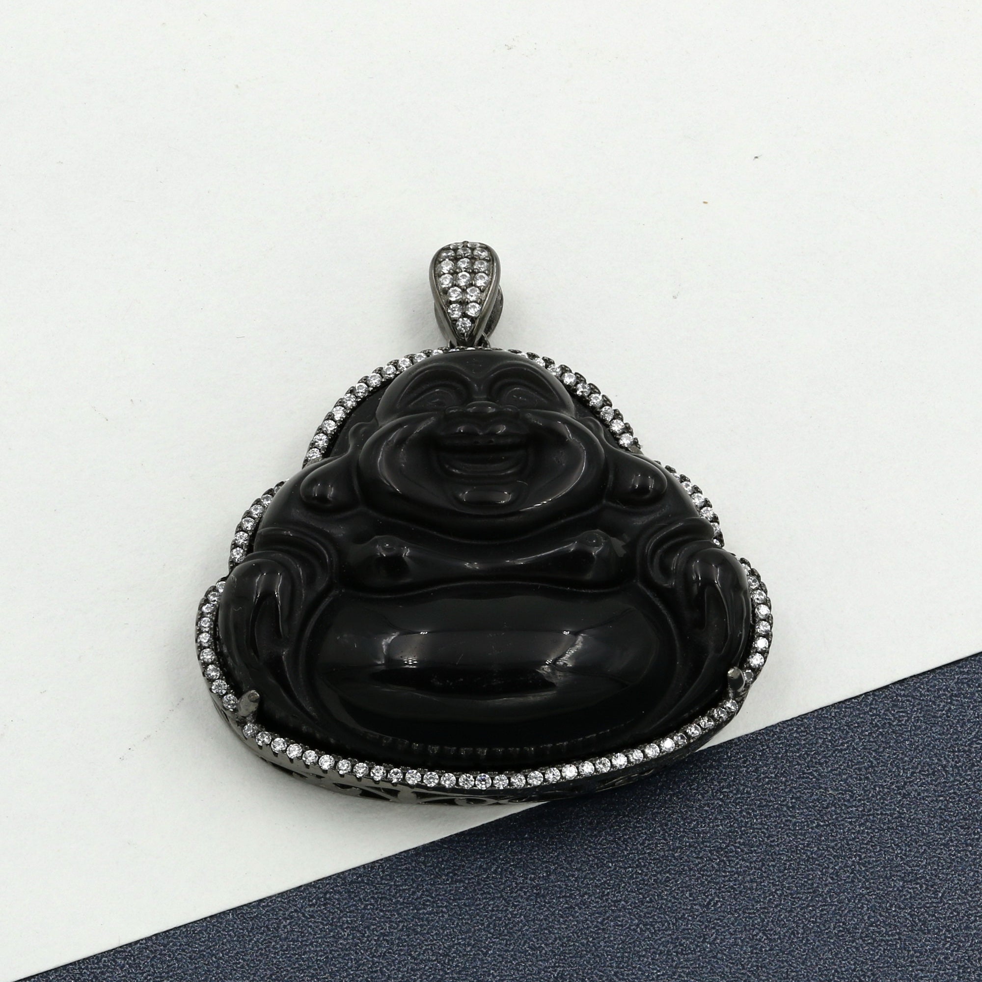 925 Sterling Silver Buddha CZ Pendant
