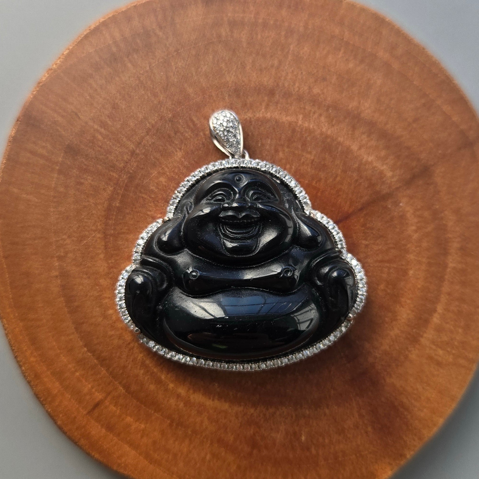 925 Sterling Silver Buddha CZ Pendant