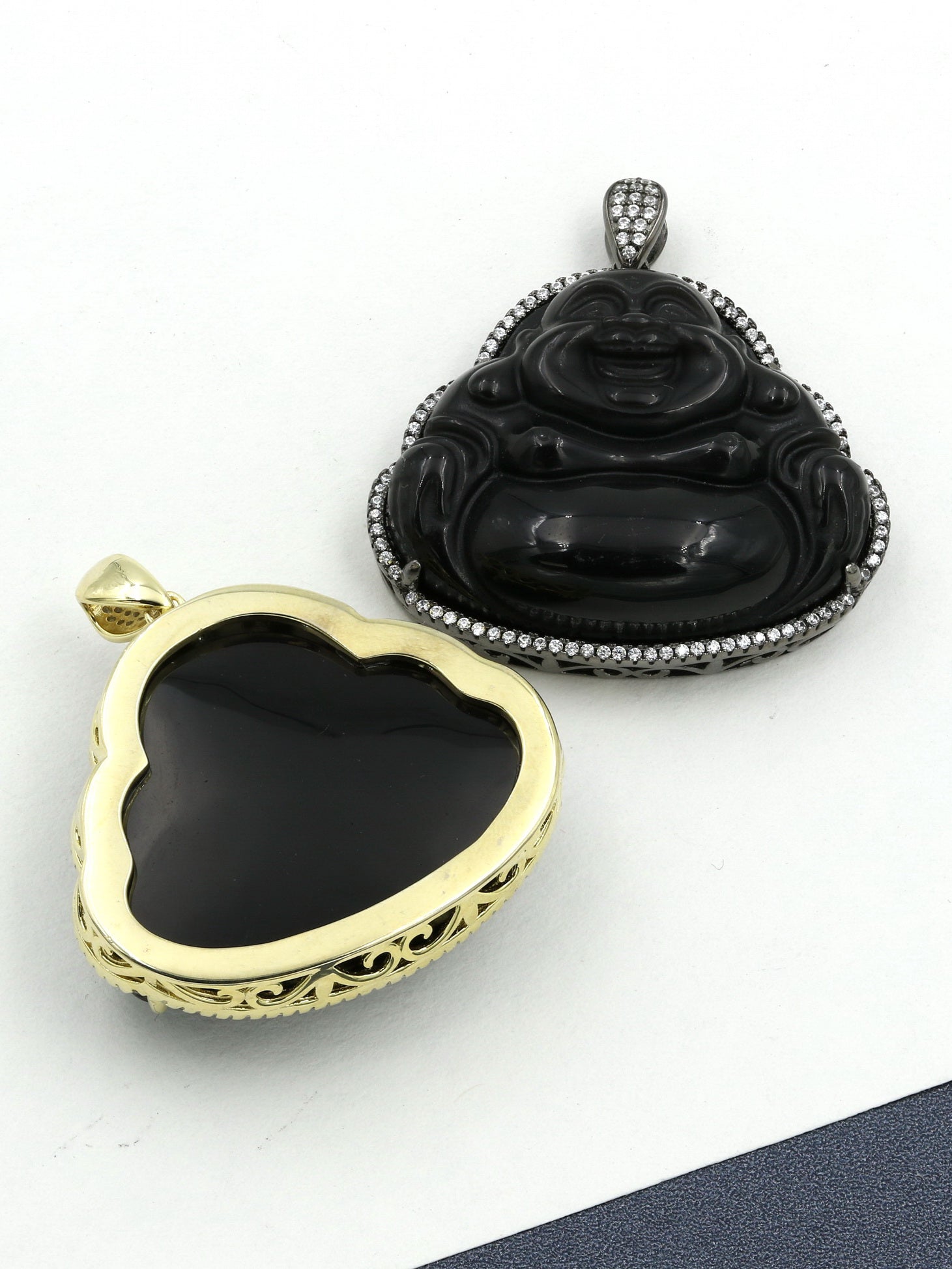 925 Sterling Silver Buddha CZ Pendant