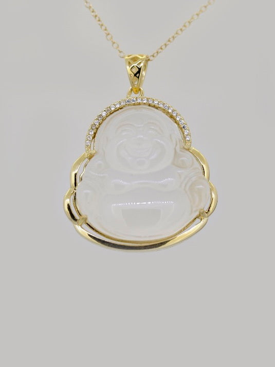 925 Sterling Silver Buddha CZ Pendant