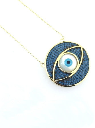 925 Sterling Silver Evil Eye Necklace