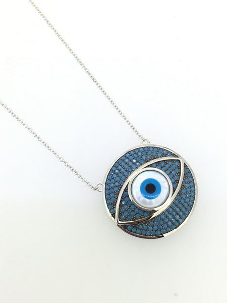 925 Sterling Silver Evil Eye Necklace