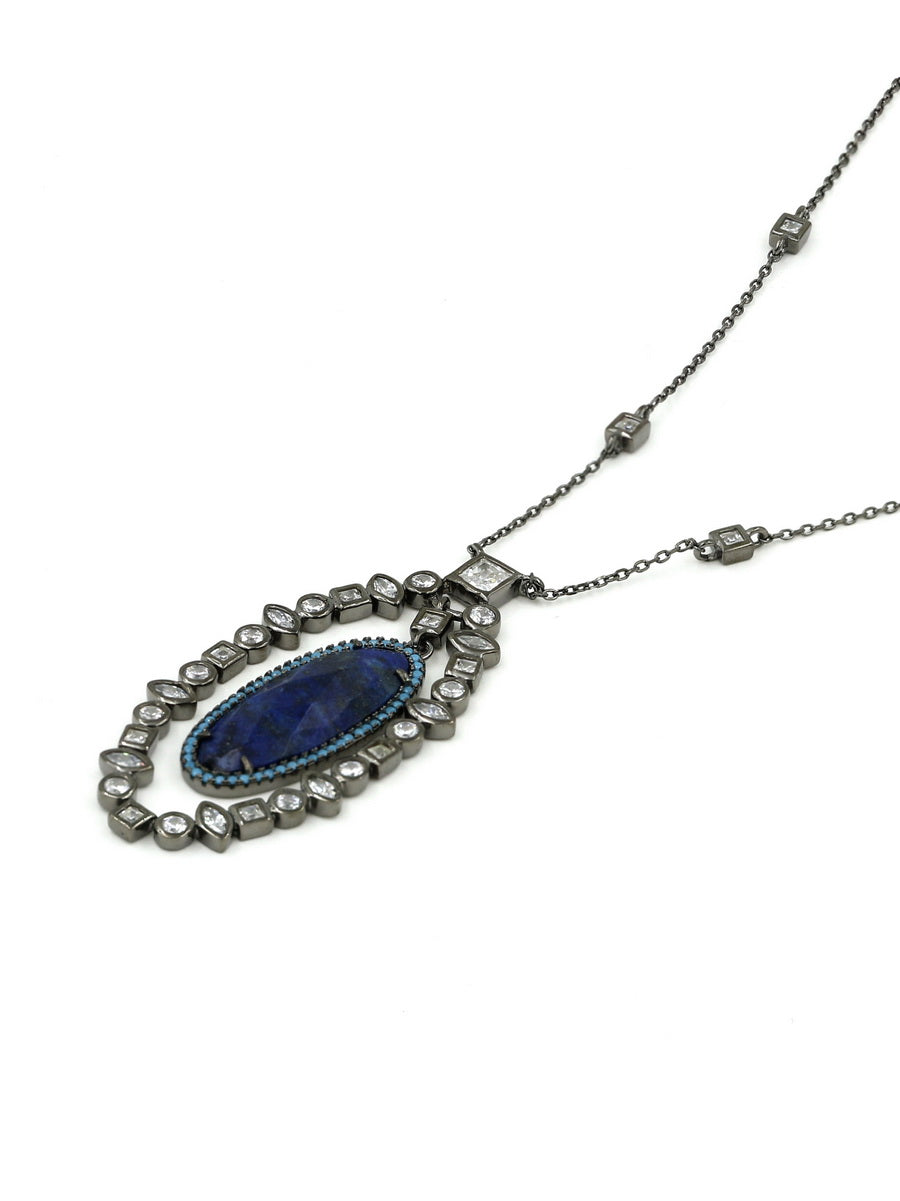 925 Sterling Silver Natural Stone Necklace