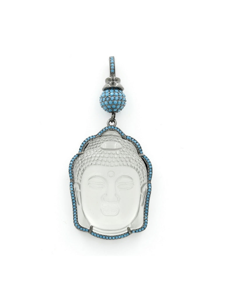 925 Sterling Silver Buddha CZ Pendant