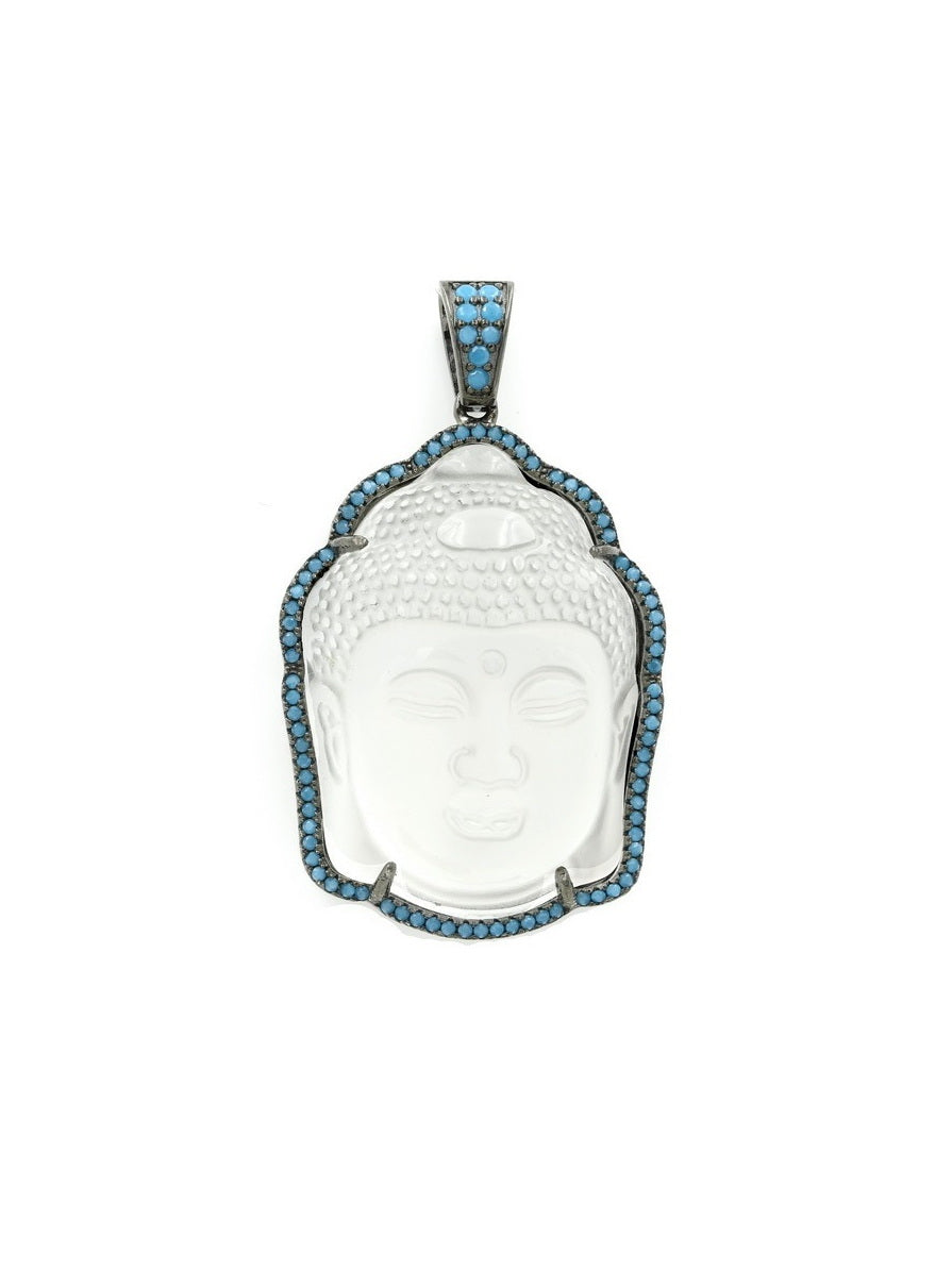 925 Sterling Silver Buddha CZ Pendant