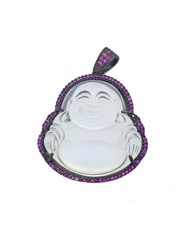 925 Sterling Silver Buddha CZ Medium Pendant