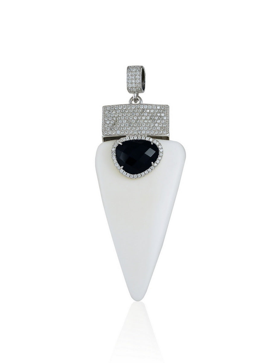 925 Sterling Silver Natural Stone Pendant