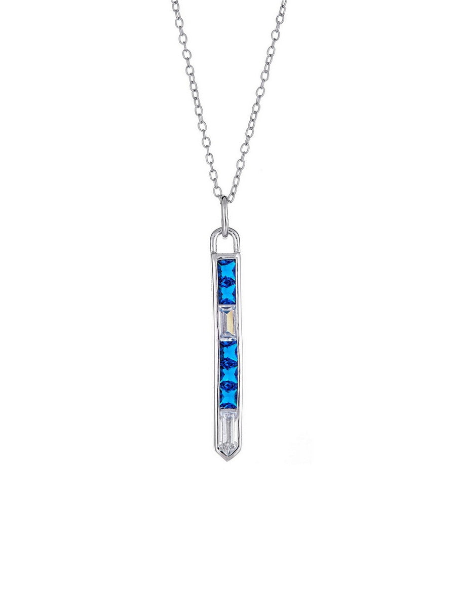 925 Sterling Silver Color CZ Necklace