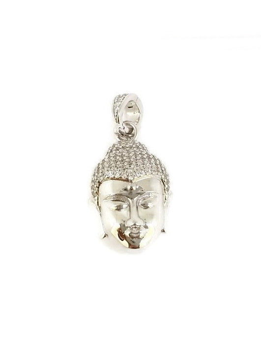 925 Sterling Silver Buddha CZ Pendant