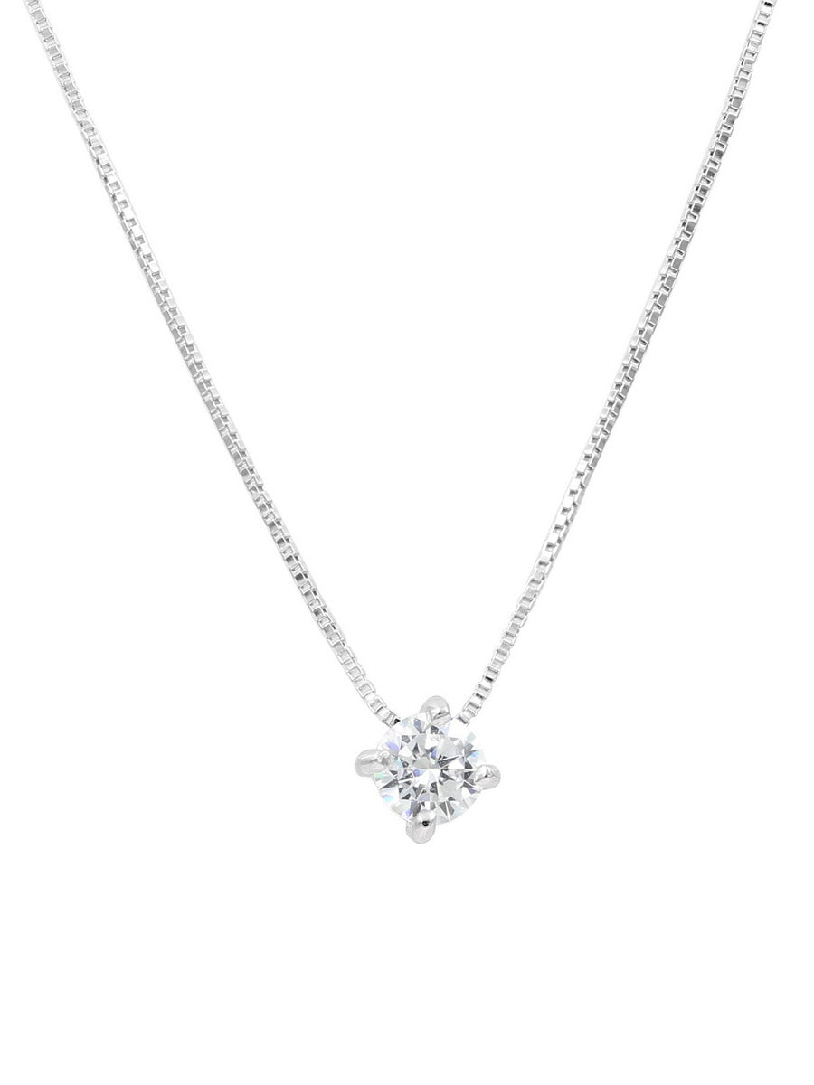 925 Sterling Silver 5mm CZ Necklace