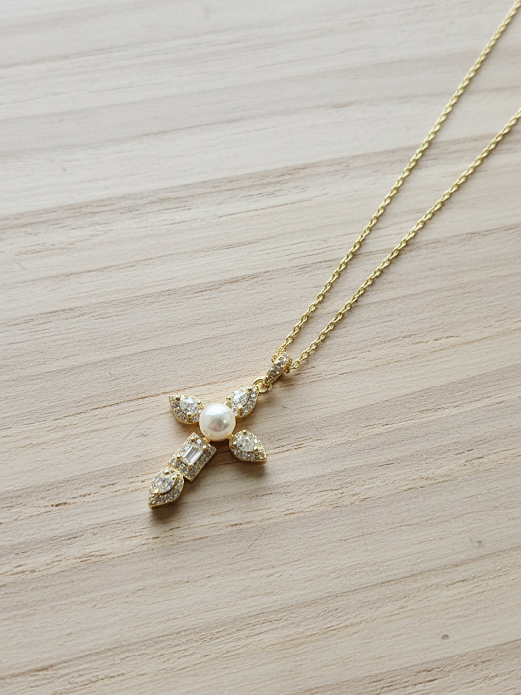 925 Silver MOP Cross Pendant