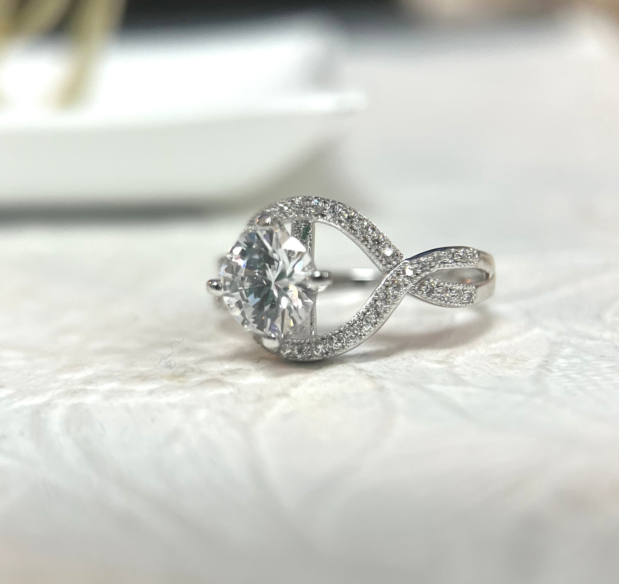 925 Silver Cubic Zirconia Wedding Ring