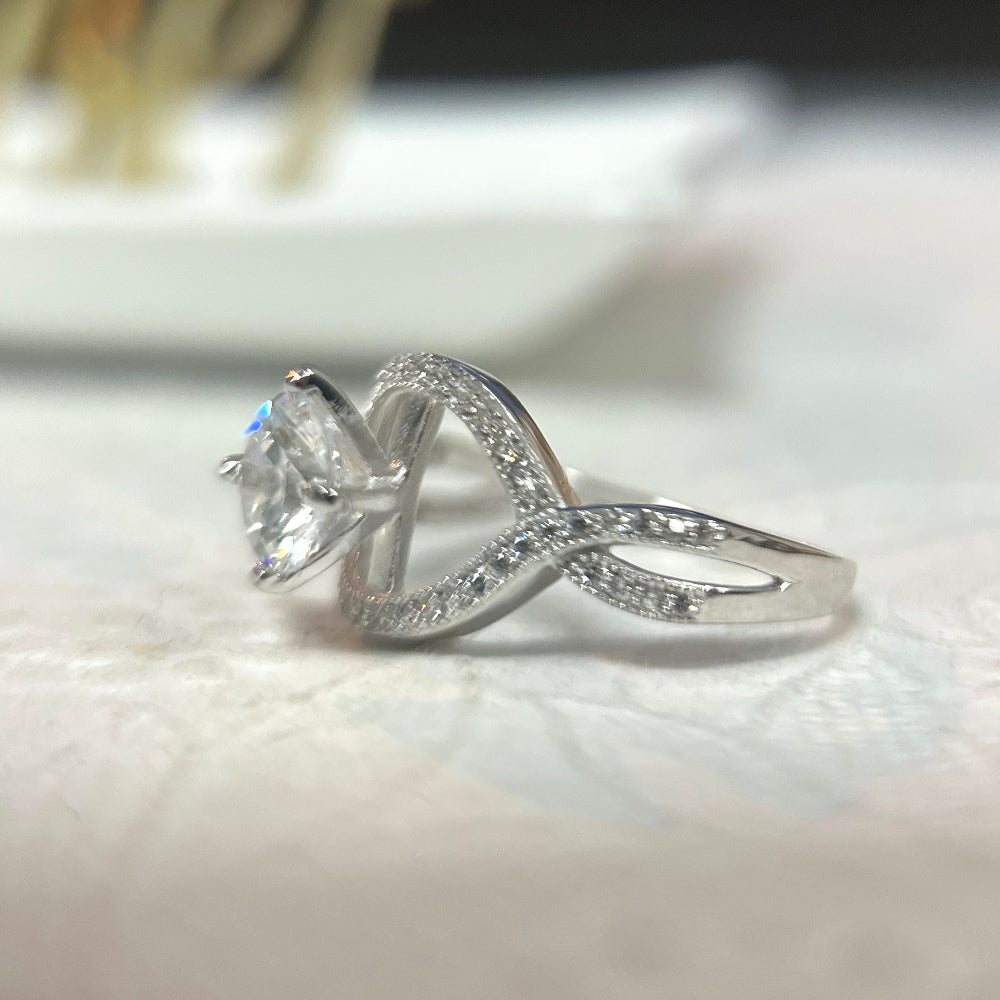 925 Silver Cubic Zirconia Wedding Ring