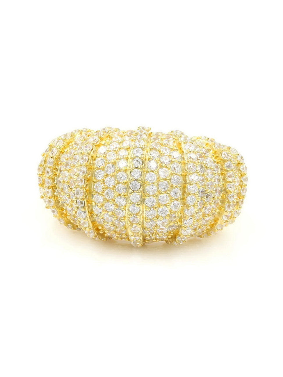 Sparkling CZ Pave Dome Ring