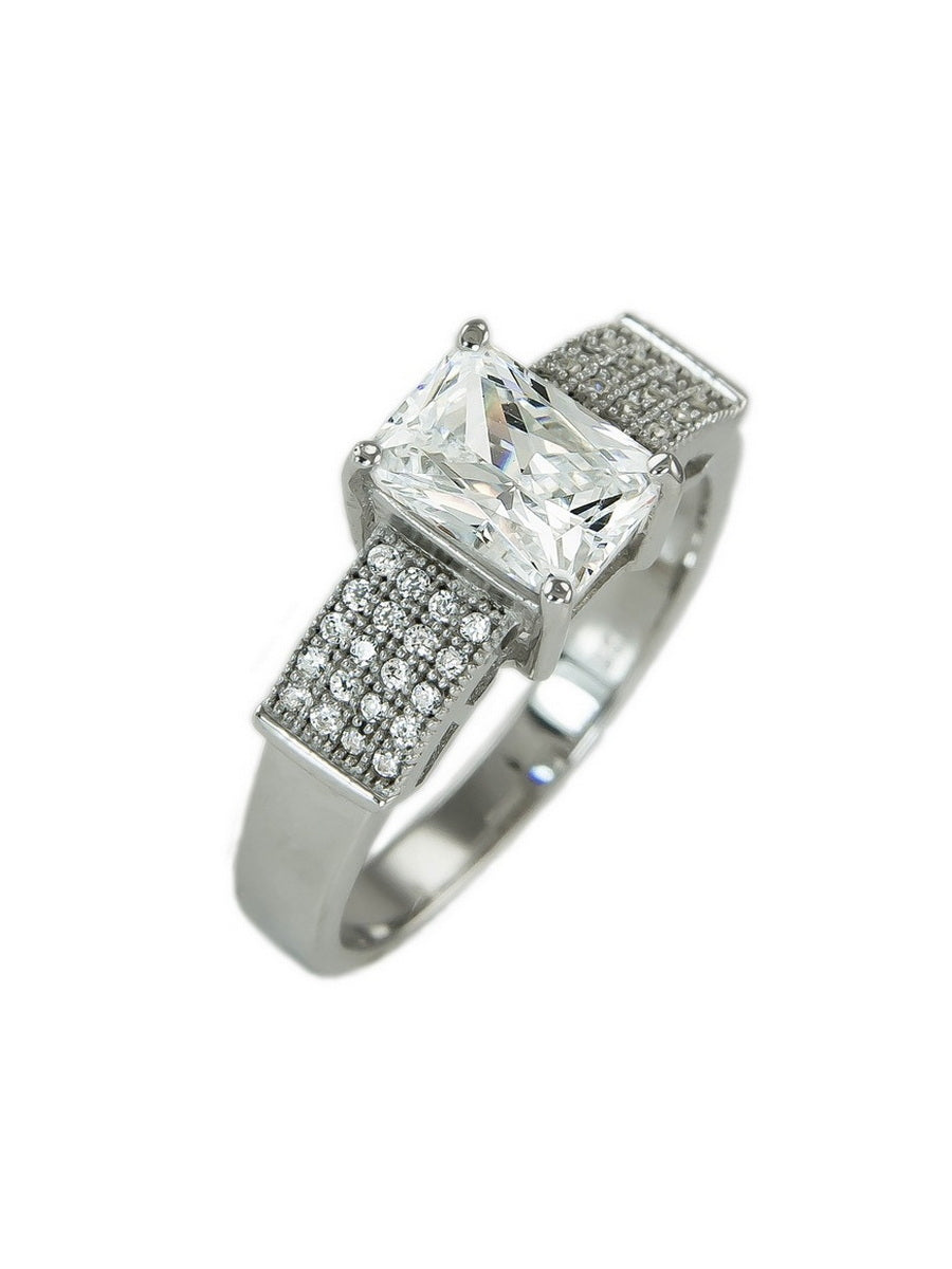 925 Silver Cubic Zirconia Wedding Ring