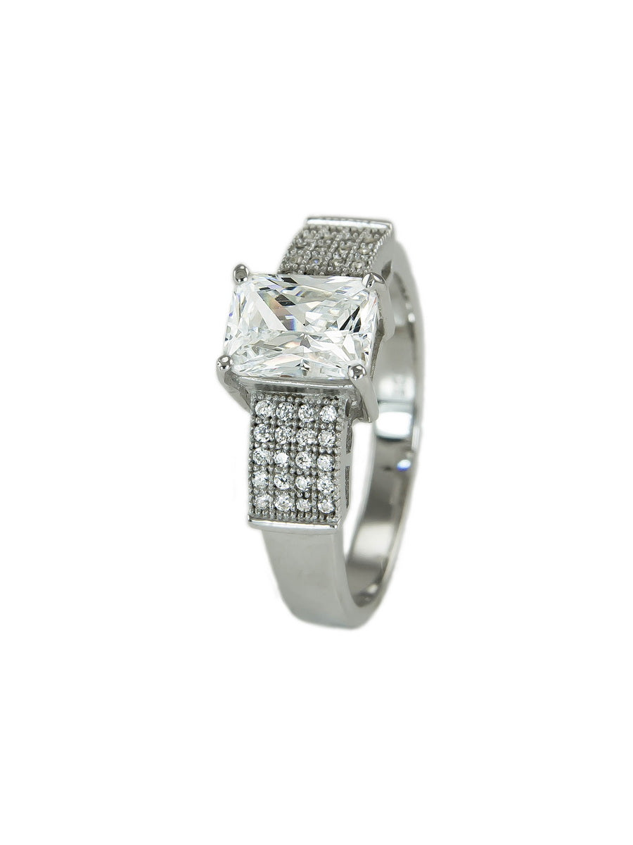 925 Silver Cubic Zirconia Wedding Ring