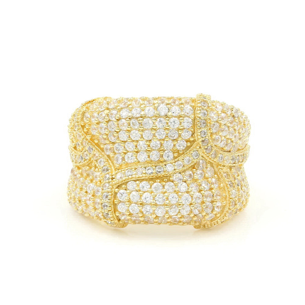 Luxury CZ Pave Wide Cocktail Ring