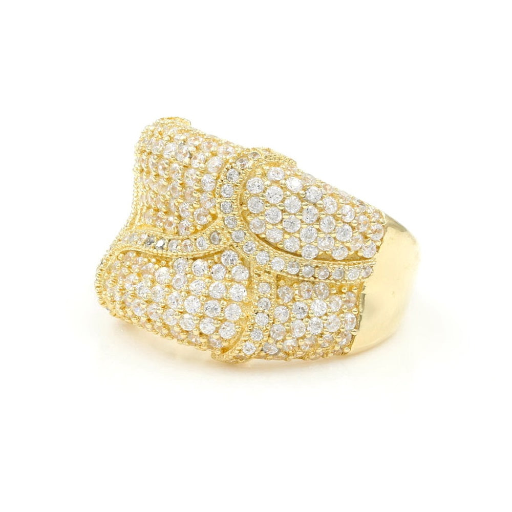 Luxury CZ Pave Wide Cocktail Ring