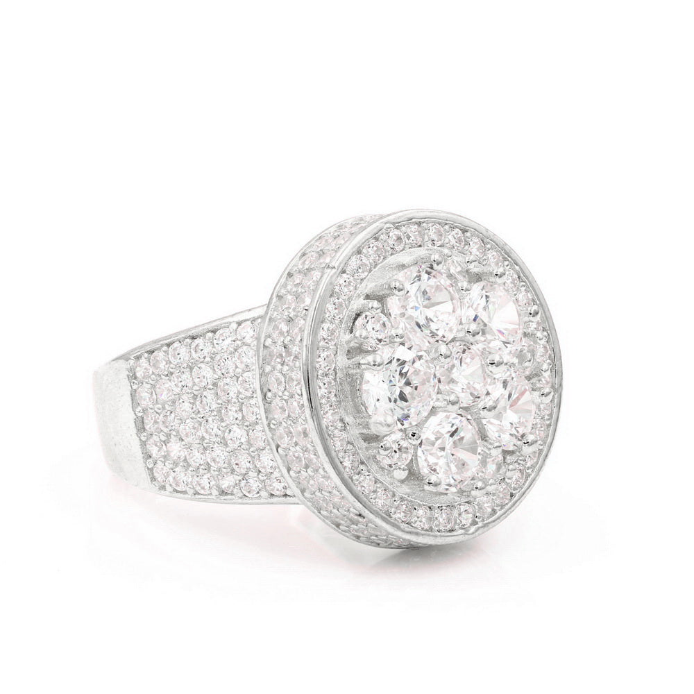 Round Cluster CZ Cocktail Ring