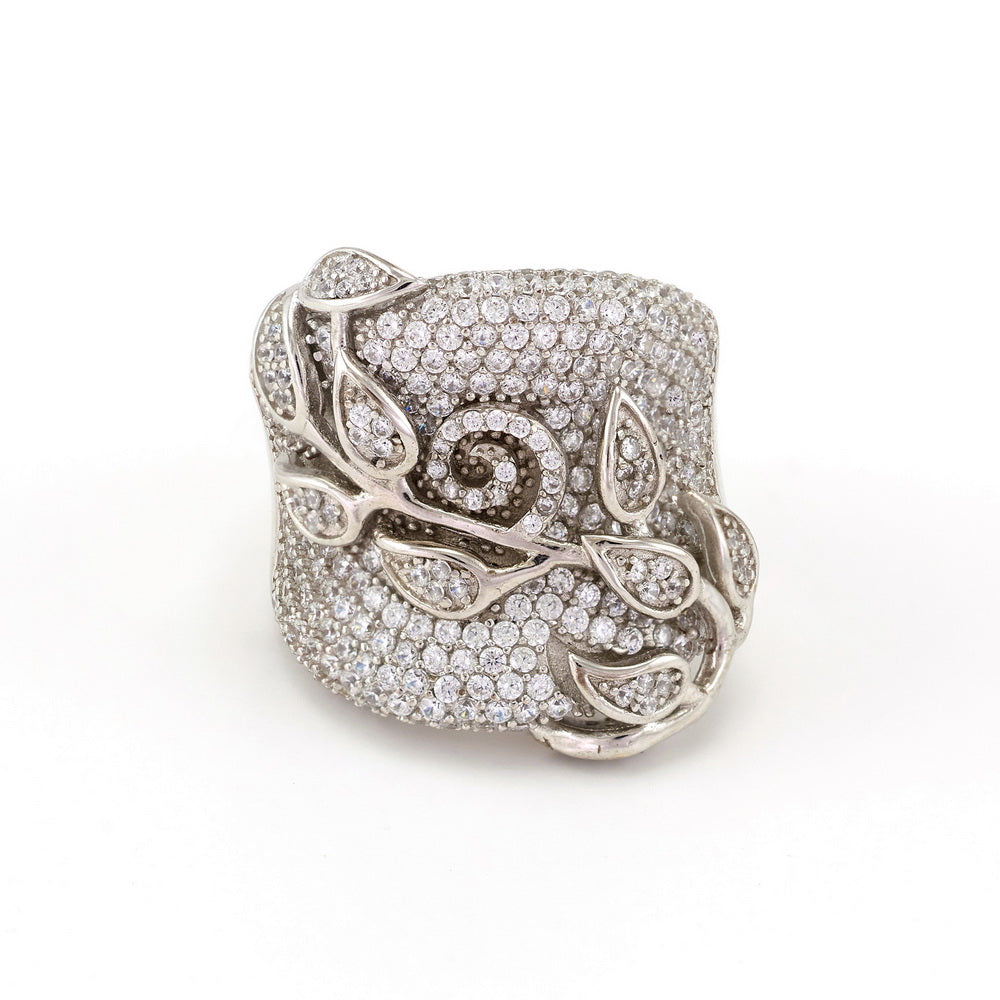 925 Sterling Silver Vine Cocktail Ring