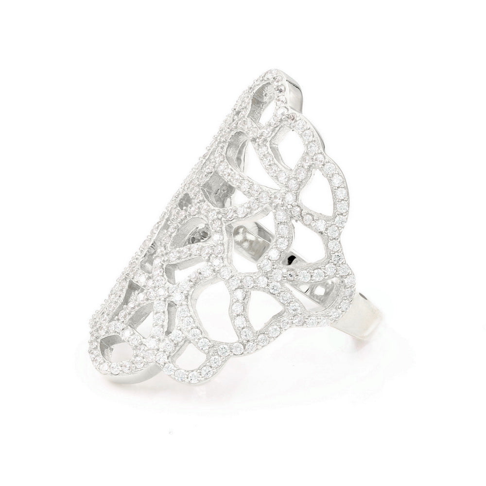 925 Sterling Silver CZ Cocktail Ring