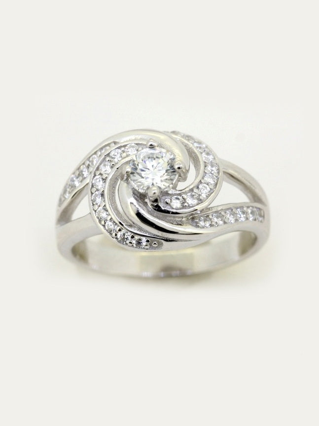 925 Silver Cubic Zirconia Wedding Ring