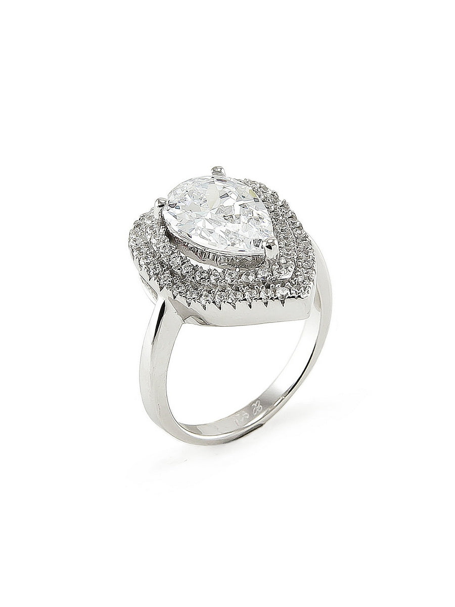 925 Silver Cubic Zirconia Wedding Ring