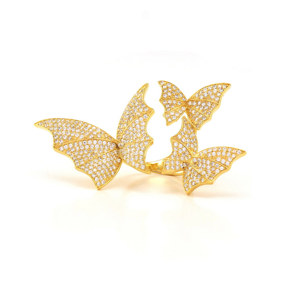 925 Sterling Silver Butterfly Cocktail Ring