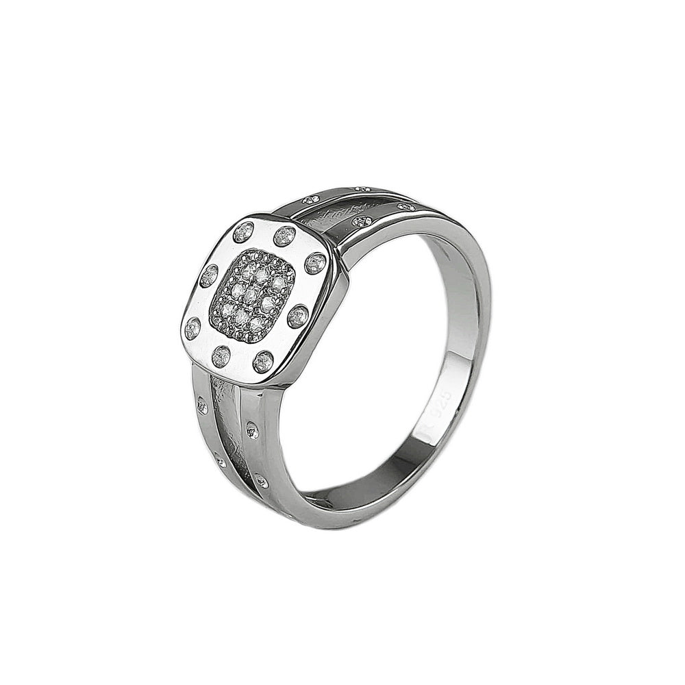 925 Sterling Silver Square Cocktail Ring