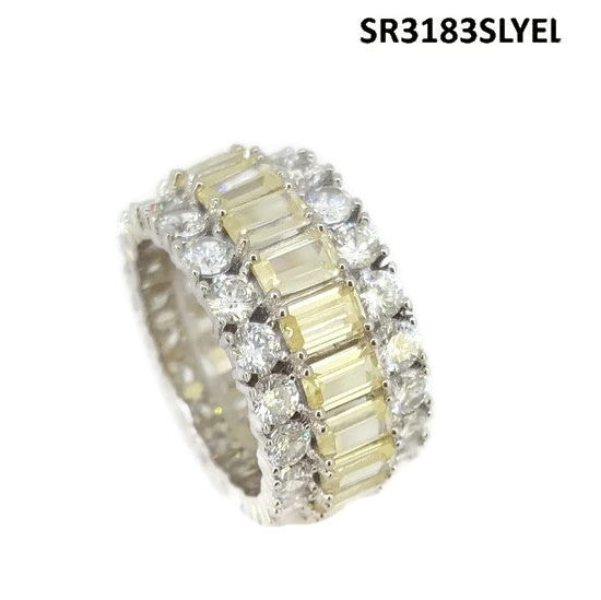 925 Sterling Silver Vintage Radiant Cut Ring