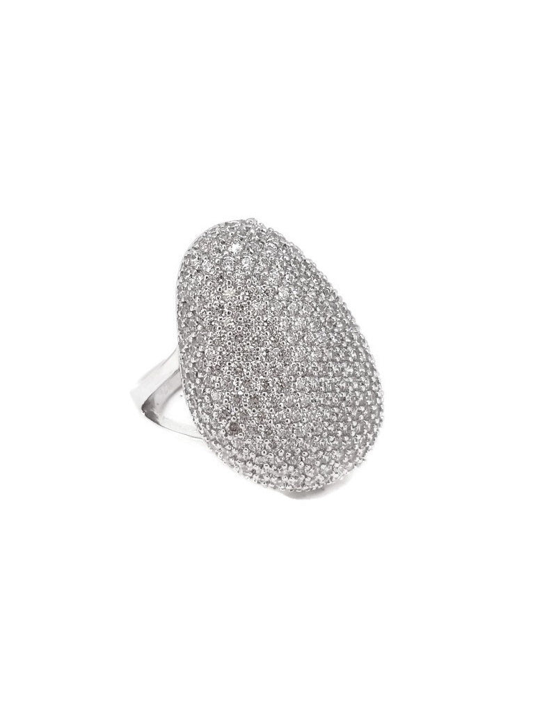 925 Sterling Silver Pear Shape Cocktail Ring