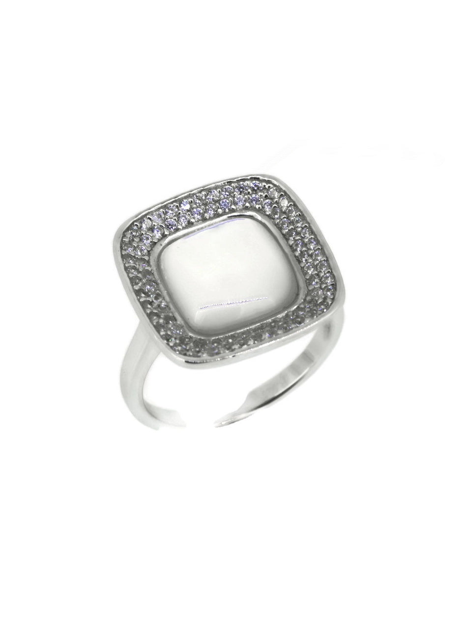 925 Sterling Silver White Mother of Pearl Ring