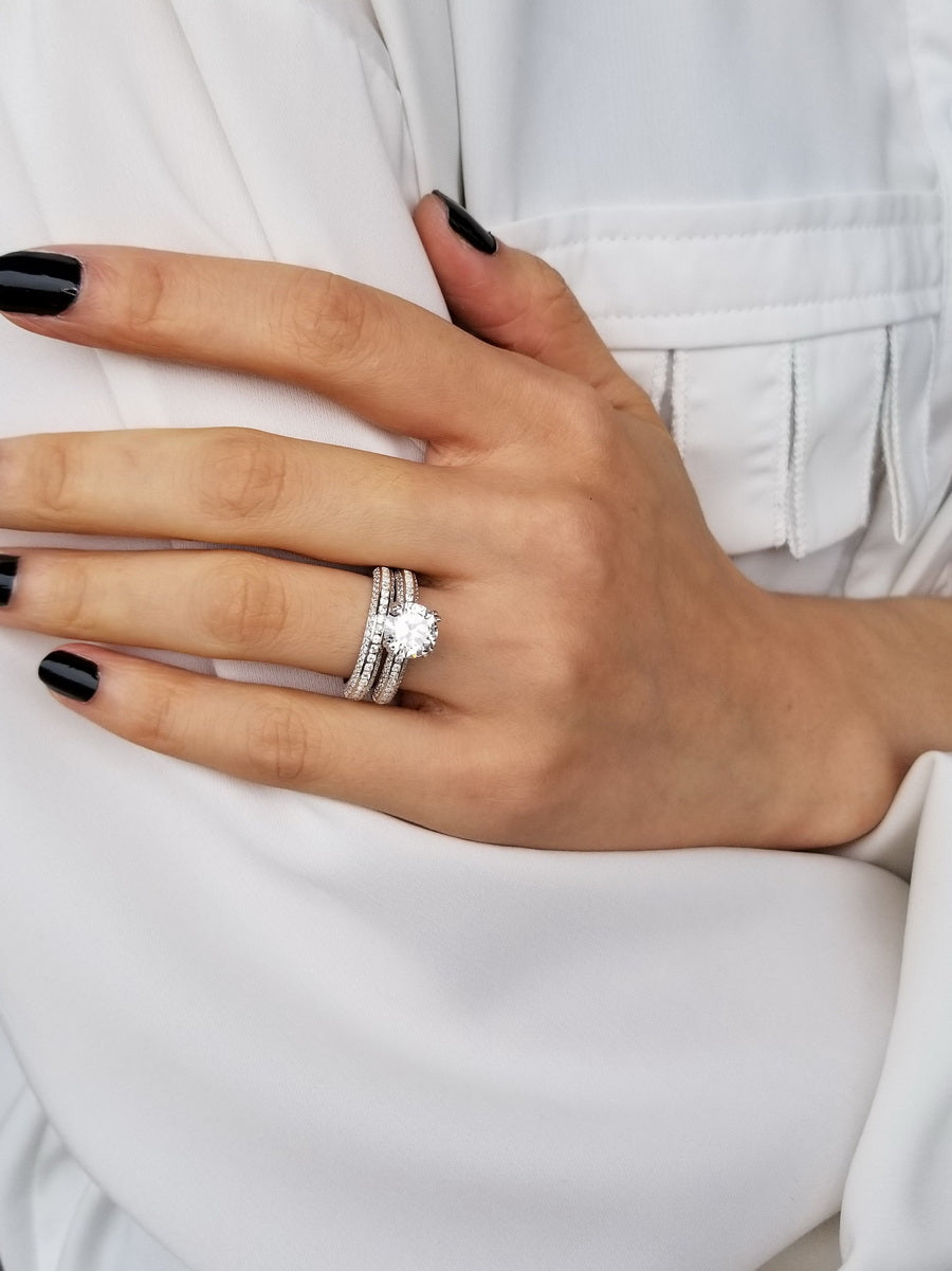 925 Silver Cubic Zirconia Stackable Ring