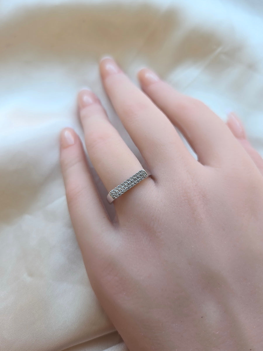 925 Sterling Silver CZ Wedding Band