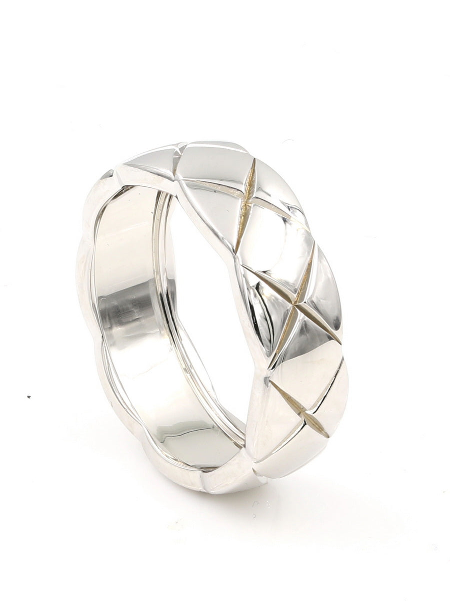925 Sterling Silver Crush Engraved Band Ring