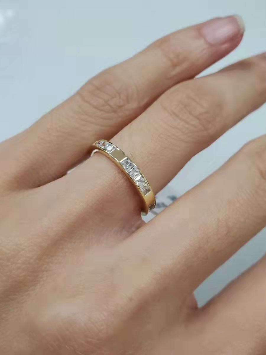925 Sterling Silver Cubic Zirconia Band Ring